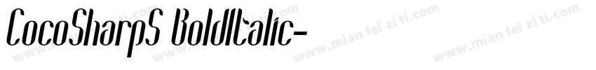 CocoSharpS BoldItalic字体转换